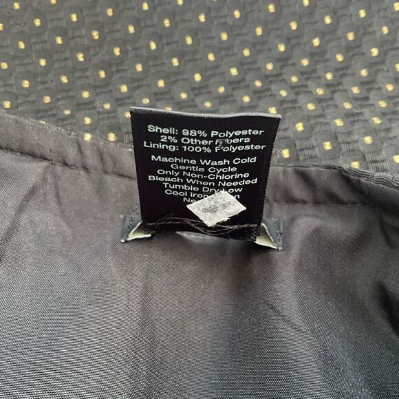 Ann Taylor Womens 12 Side Zip Slit Mini Skirt Black Tan Dots Textured Lined - Picture 10 of 12